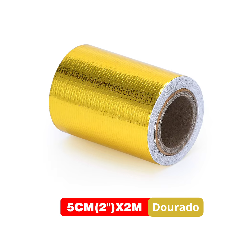 Fita Isolante Térmica Gold 450º – Adesiva, Resistente a Alta Temperatura