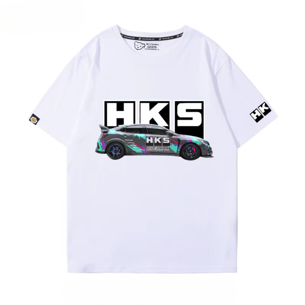 Camiseta JDM HKS – Estilo Racing Japonês para Verdadeiros Gearheads