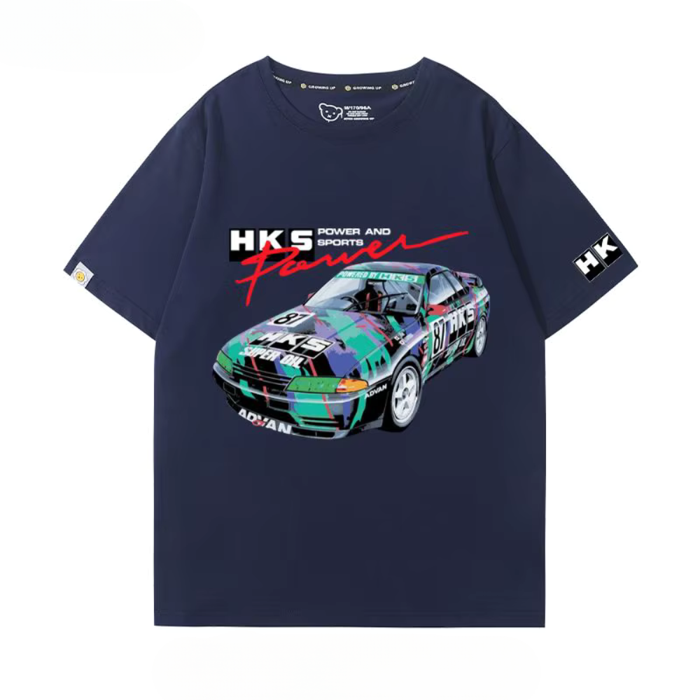 Camiseta JDM HKS – Estilo Racing Japonês para Verdadeiros Gearheads