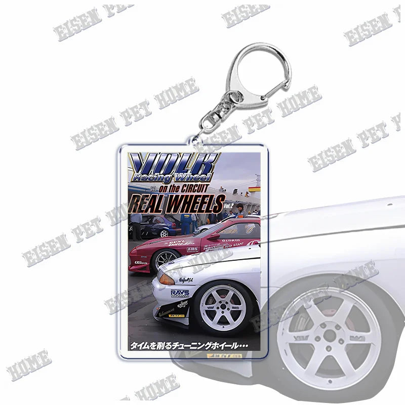 Chaveiro Retrô JDM – Estilo Racing Japonês