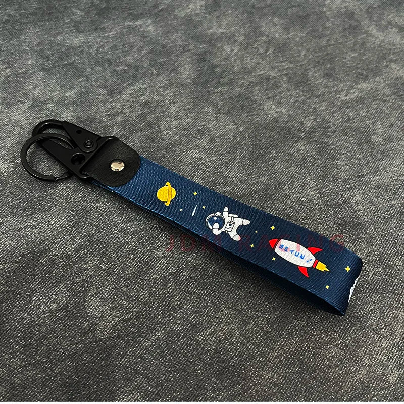 Chaveiro de Fita em Cor Sólida — Cordão de Pulso para Chaves, Cintos, Carteiras e Carros | Presente Elegante Masculino e Feminino
