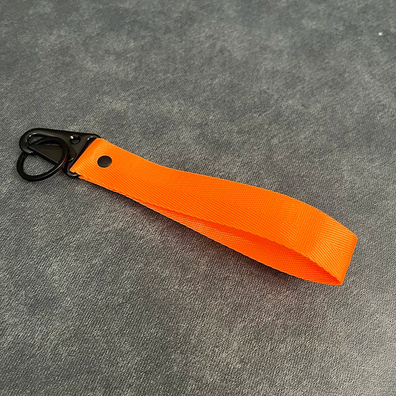 Chaveiro de Fita em Cor Sólida — Cordão de Pulso para Chaves, Cintos, Carteiras e Carros | Presente Elegante Masculino e Feminino