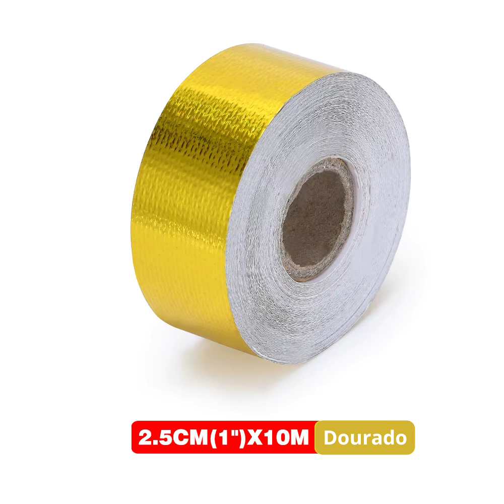 Fita Isolante Térmica Gold 450º – Adesiva, Resistente a Alta Temperatura