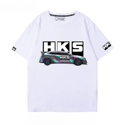 Camiseta JDM HKS – Estilo Racing Japonês para Verdadeiros Gearheads