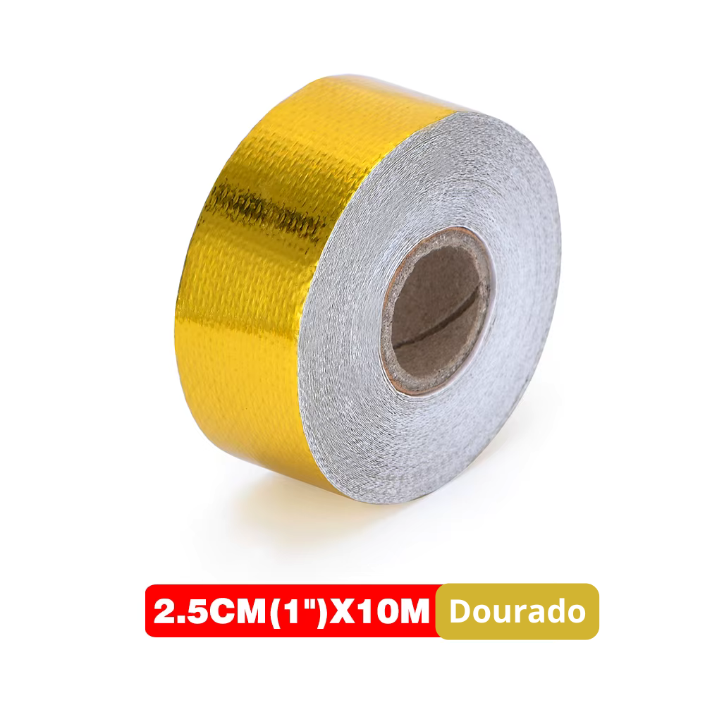 Fita Isolante Térmica Gold 450º – Adesiva, Resistente a Alta Temperatura