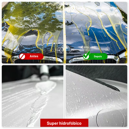 Revestimento Nano Cerâmico 3 em 1 para Carros – Polidor, Protetor e Selante com Efeito Hidrofóbico Cristalino