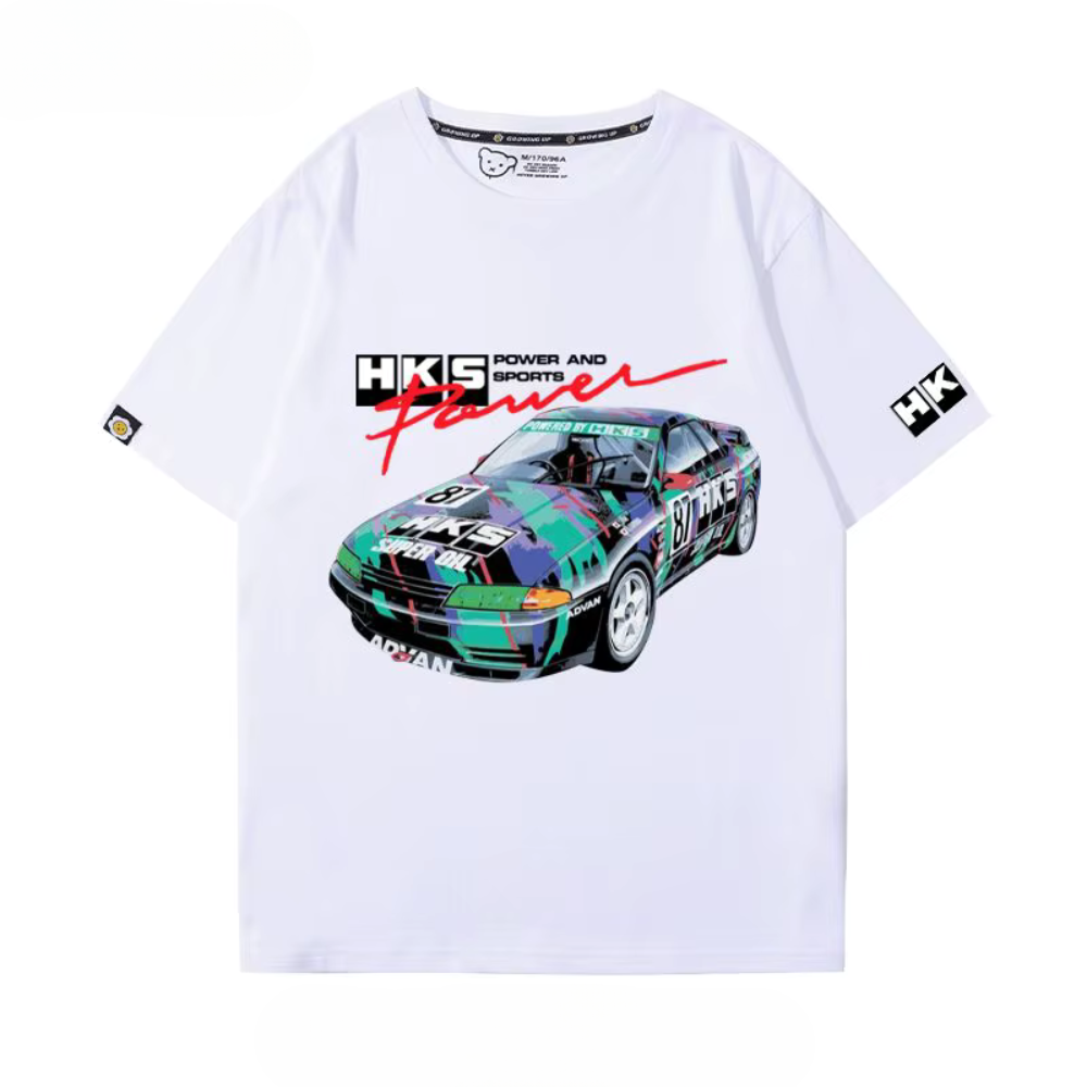 Camiseta JDM HKS – Estilo Racing Japonês para Verdadeiros Gearheads