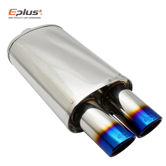 Abafador Esportivo Inox Saída Dupla – Queimado, Azul ou Escovado (Universal)