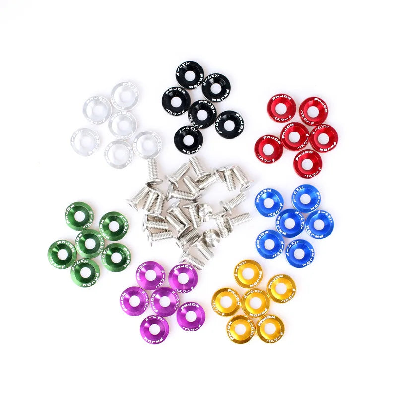 Arruelas e parafusos de alumínio estilo JDM (10 unidades/pacote) para Honda Civic Integra RSX EK EG DC QRF001