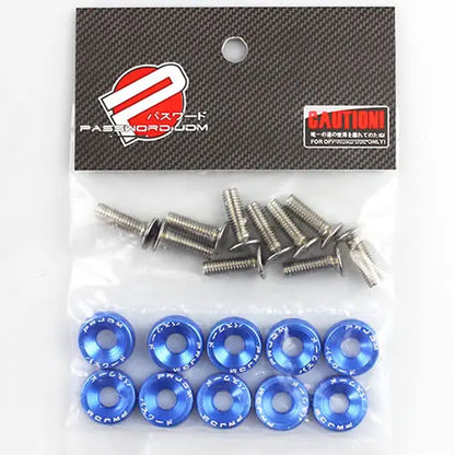 Arruelas e parafusos de alumínio estilo JDM (10 unidades/pacote) para Honda Civic Integra RSX EK EG DC QRF001
