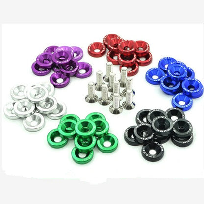 Arruelas e parafusos de alumínio estilo JDM (10 unidades/pacote) para Honda Civic Integra RSX EK EG DC QRF001