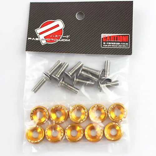 Arruelas e parafusos de alumínio estilo JDM (10 unidades/pacote) para Honda Civic Integra RSX EK EG DC QRF001