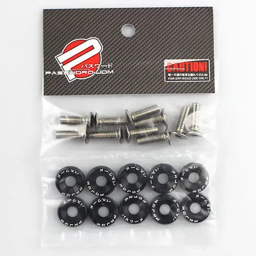 Arruelas e parafusos de alumínio estilo JDM (10 unidades/pacote) para Honda Civic Integra RSX EK EG DC QRF001