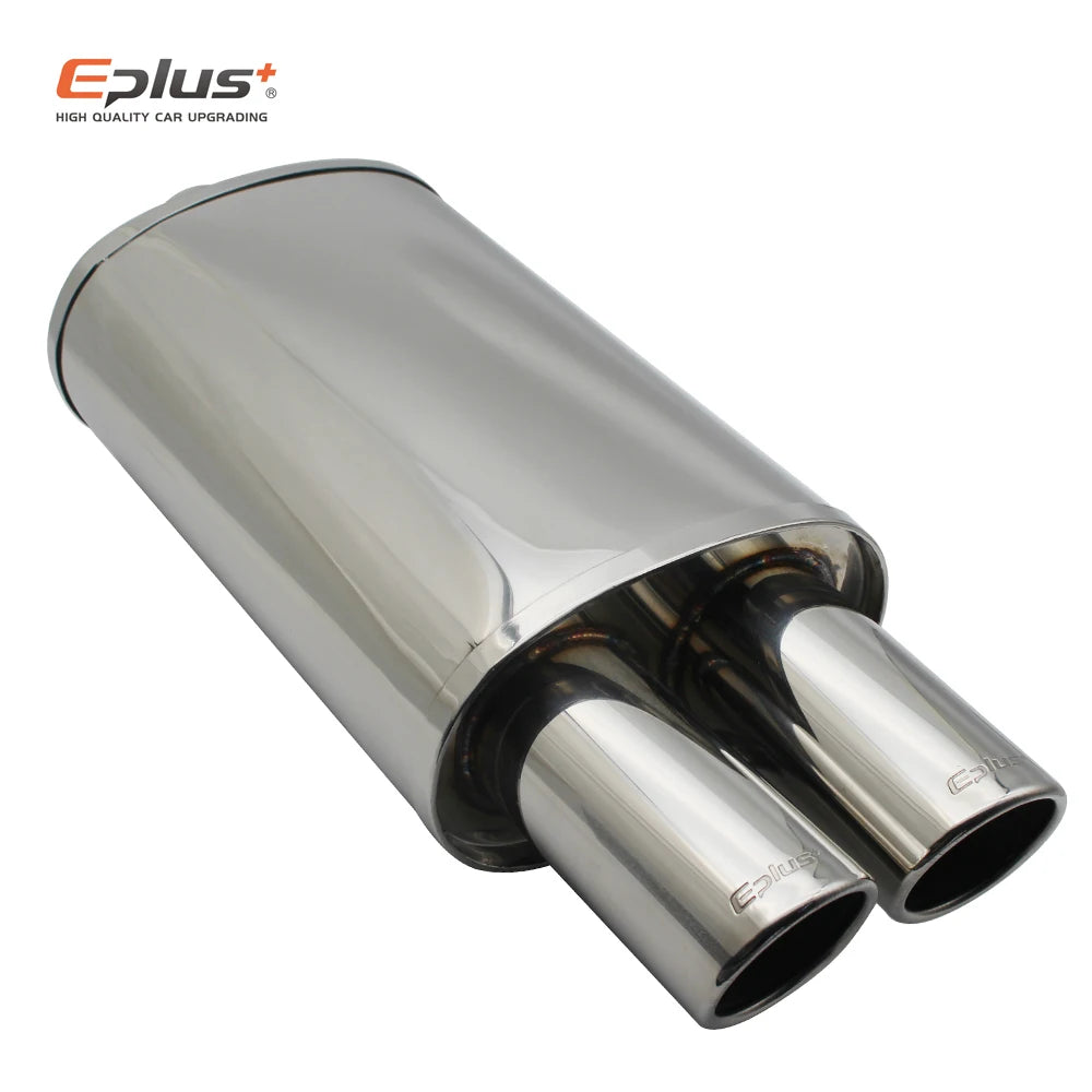 Abafador Esportivo Inox Saída Dupla – Queimado, Azul ou Escovado (Universal)
