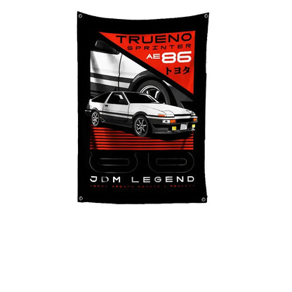 Bandeira JDM Tamanho Grande – Decoração para Garagem, Eventos e Paredes