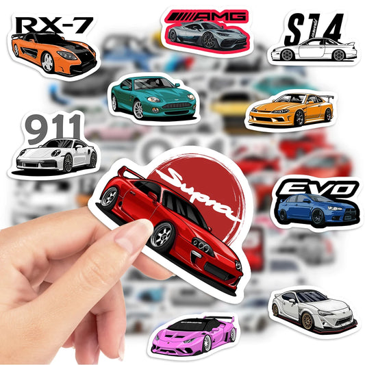 Adesivos JDM Drift Style – Kit Impermeável para Carros, Motos e Acessórios