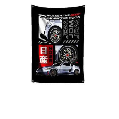 Bandeira JDM Tamanho Grande – Decoração para Garagem, Eventos e Paredes