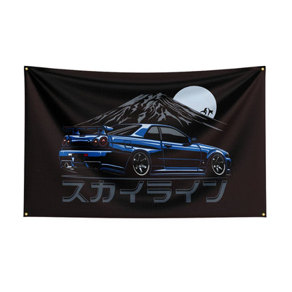 Bandeira JDM Car 4 – 90x150cm para Decoração Automotiva
