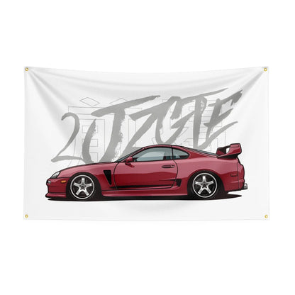 Bandeira JDM Car 4 – 90x150cm para Decoração Automotiva