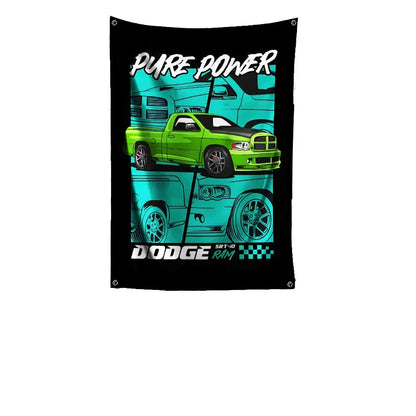 Bandeira JDM Tamanho Grande – Decoração para Garagem, Eventos e Paredes