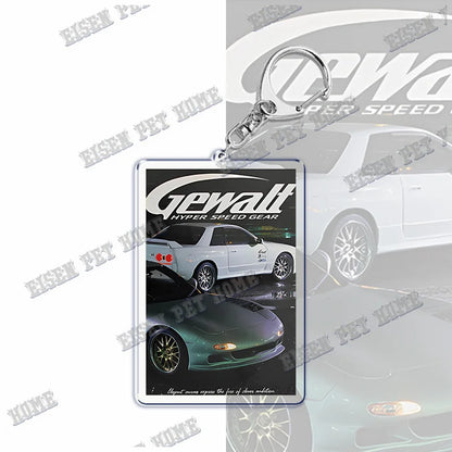 Chaveiro Retrô JDM – Estilo Racing Japonês