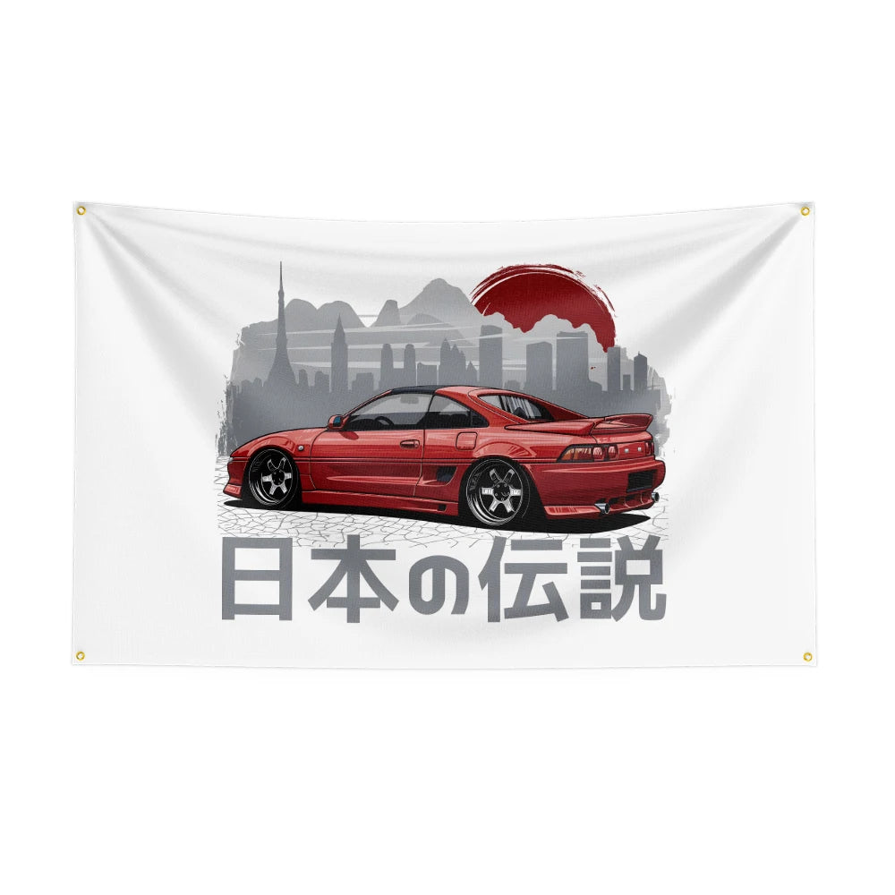 Bandeira JDM Car 4 – 90x150cm para Decoração Automotiva