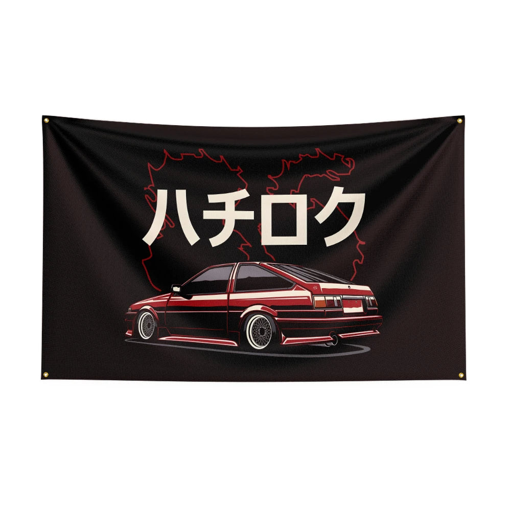 Bandeira JDM Car 4 – 90x150cm para Decoração Automotiva