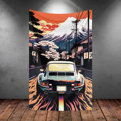 Bandeira R-Racing JDM – Decoração para Garagem ou Eventos