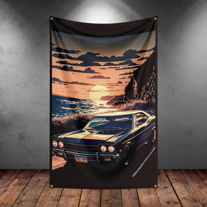Bandeira R-Racing JDM – Decoração para Garagem ou Eventos