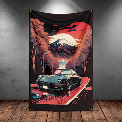 Bandeira R-Racing JDM – Decoração para Garagem ou Eventos