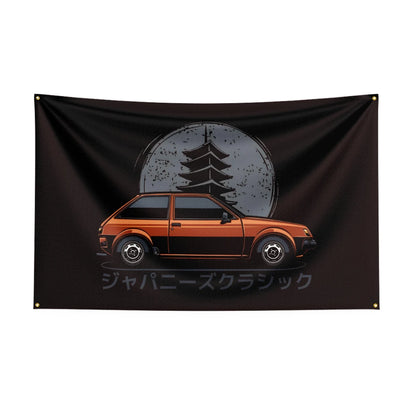 Bandeira JDM Car 4 – 90x150cm para Decoração Automotiva