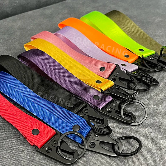 Chaveiro de Fita em Cor Sólida — Cordão de Pulso para Chaves, Cintos, Carteiras e Carros | Presente Elegante Masculino e Feminino