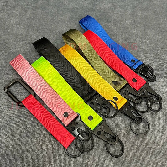Chaveiro de Fita em Cor Sólida — Cordão de Pulso para Chaves, Cintos, Carteiras e Carros | Presente Elegante Masculino e Feminino