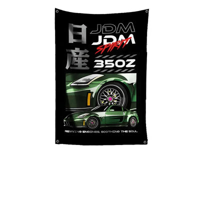 Bandeira JDM Tamanho Grande – Decoração para Garagem, Eventos e Paredes