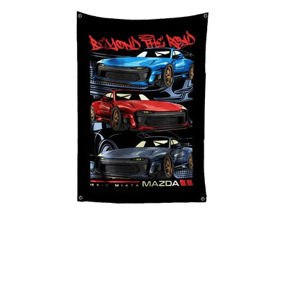 Bandeira JDM Tamanho Grande – Decoração para Garagem, Eventos e Paredes