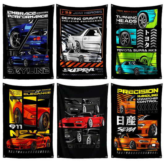 Bandeira JDM Legend – 3x5ft Estilo Tuning para Parede