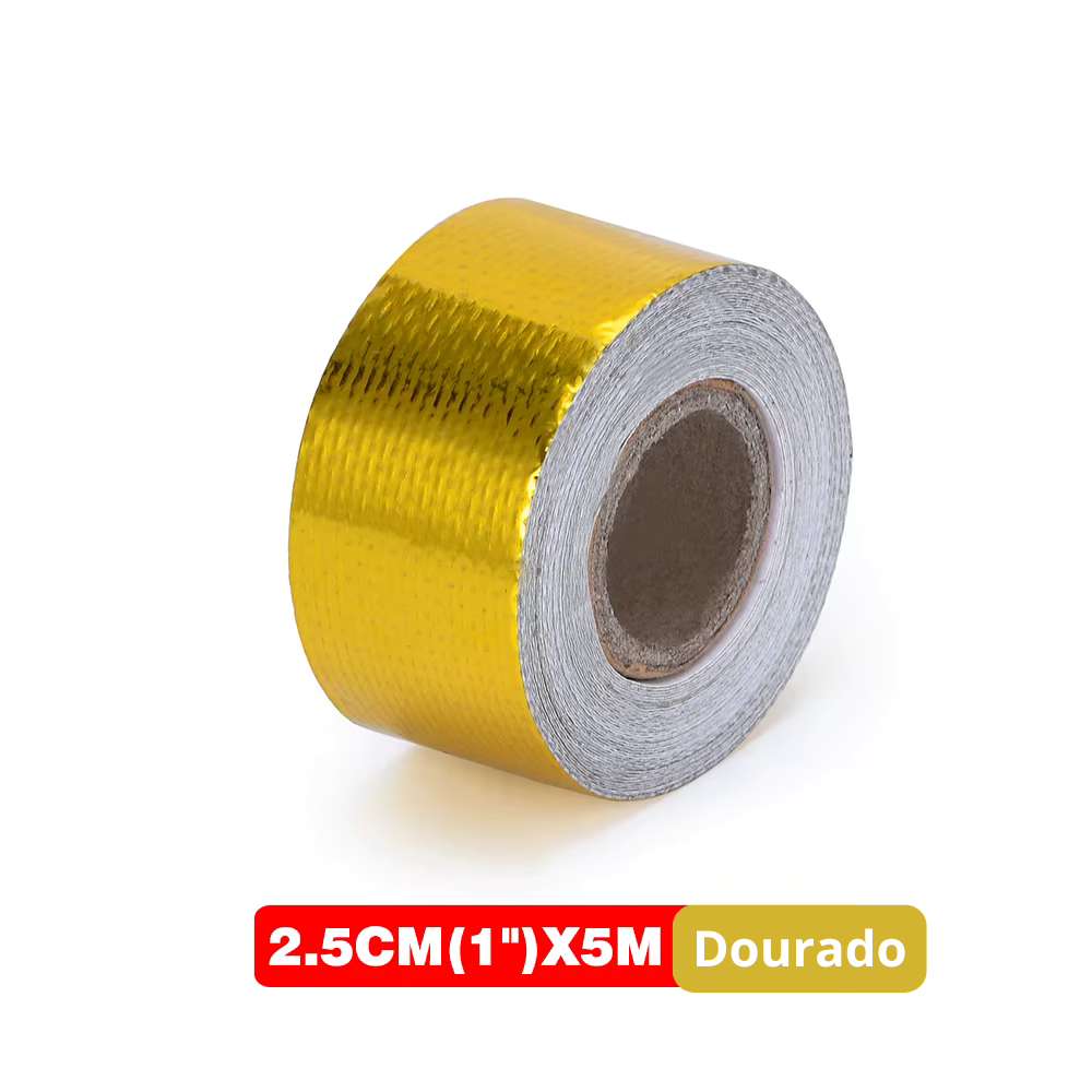 Fita Isolante Térmica Gold 450º – Adesiva, Resistente a Alta Temperatura