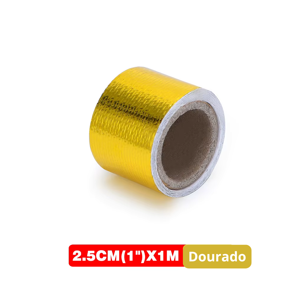 Fita Isolante Térmica Gold 450º – Adesiva, Resistente a Alta Temperatura