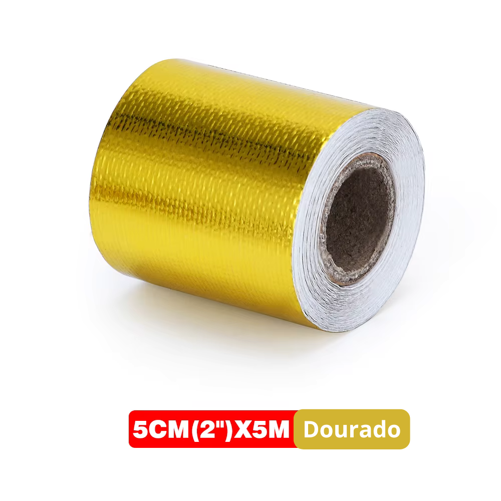 Fita Isolante Térmica Gold 450º – Adesiva, Resistente a Alta Temperatura