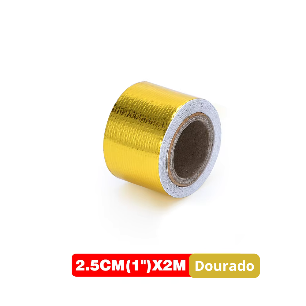 Fita Isolante Térmica Gold 450º – Adesiva, Resistente a Alta Temperatura